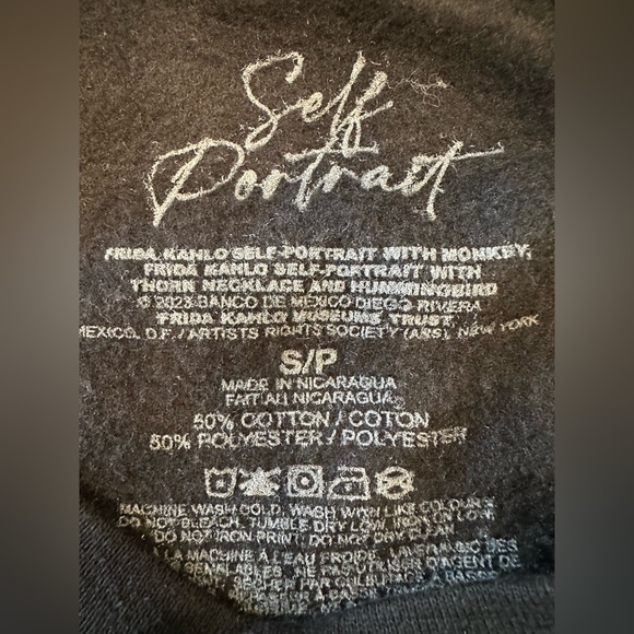 OOAK Hand Painted Frida Kahlo Sweatshirt Tie Dye Small - Picture 5 of 6